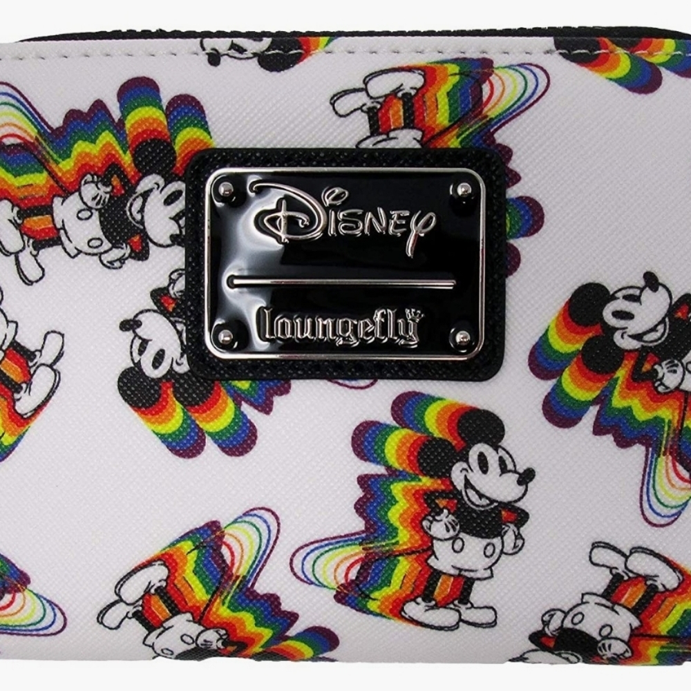 Loungefly X Disney Mickey Rainbow Zip Around Wallet